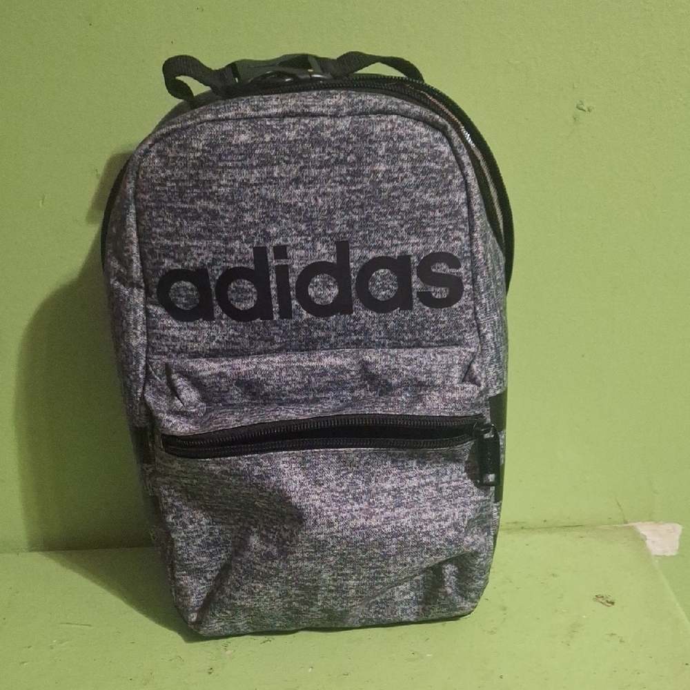 Adidas Heathered Black And Grey Lunchbag